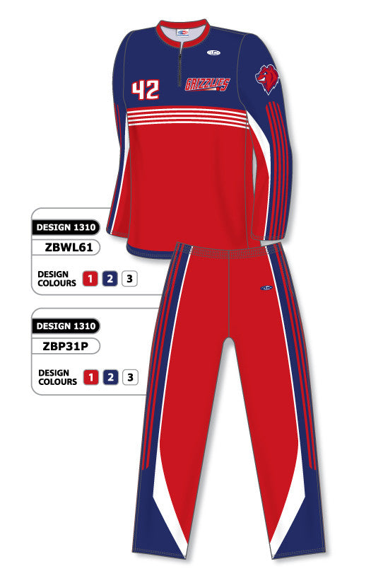 Athletic Knit Sublimated Long Sleeve Basketball Warm Up Set Design 1310 (ZBWLS61-1310)